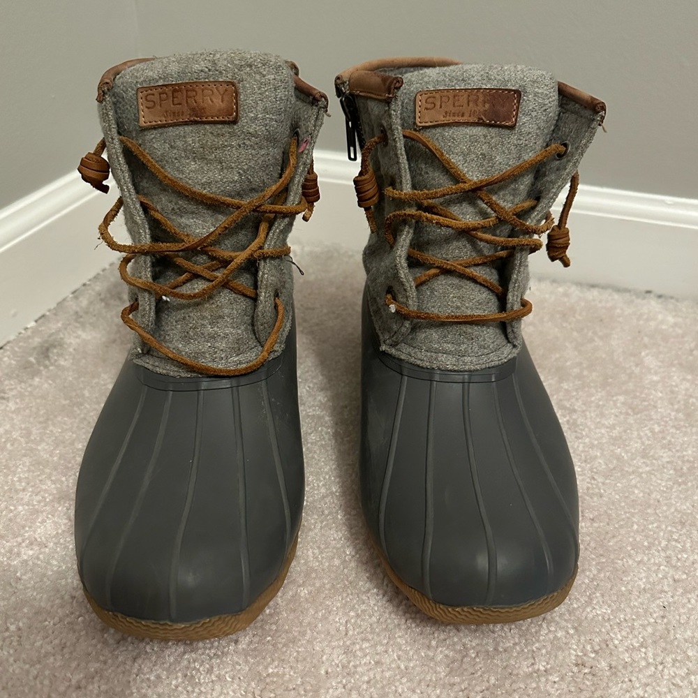 Sperry Women’s Saltwater Wool Embossed Duck Boots w/ Thinsulate
